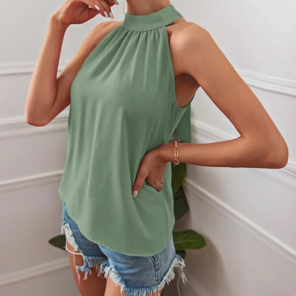 Boho tie back halter top - Picture 15 of 16